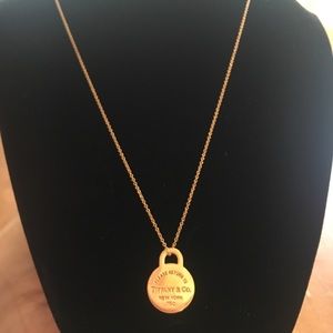 Tiffany & Co. 18k Gold Round Tag Pendant